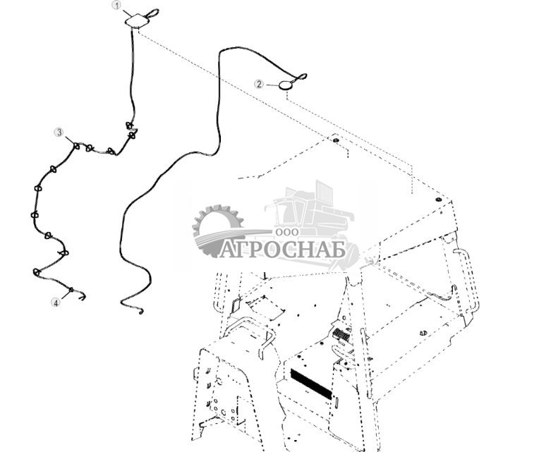 Антенна JDLink™ навеса, модульный телематический шлюз (MTG) и спутниковый модуль (SAT), 3G - ST310403 321.jpg